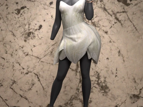 Lilylight Dress Outfit for Genesis 9 3D Model