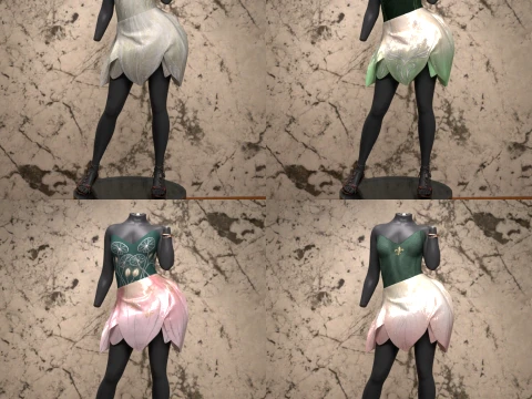 Lilylight Dress Outfit for Genesis 9 3D Model