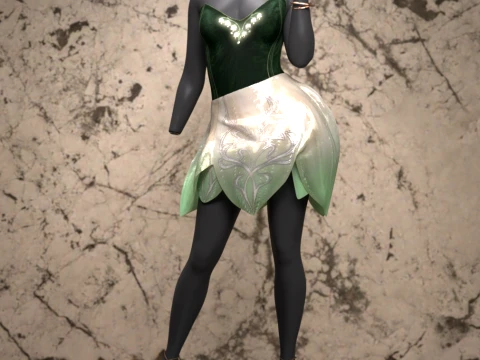 Lilylight Dress Outfit for Genesis 9 3D Model