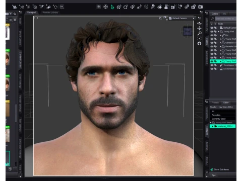 Young Wolf for Genesis 9 3D Model
