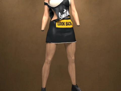 Bandeau Dress Outfit for Genesis 9 3D Model