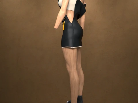 Bandeau Dress Outfit for Genesis 9 3D Model
