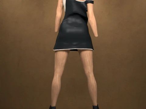 Bandeau Dress Outfit for Genesis 9 3D Model