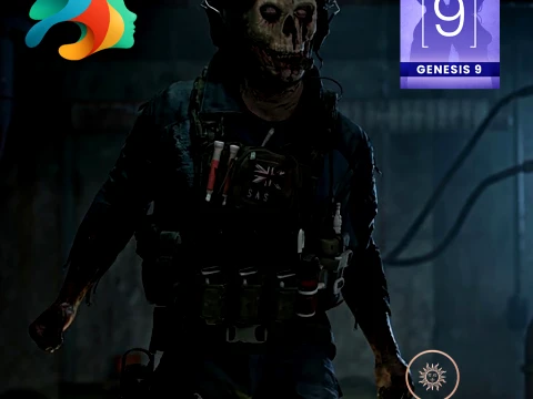 SGR Zombie for Genesis 9 3D Model