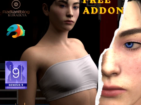 Oni Bride Free Addon for Genesis 9 3D Model