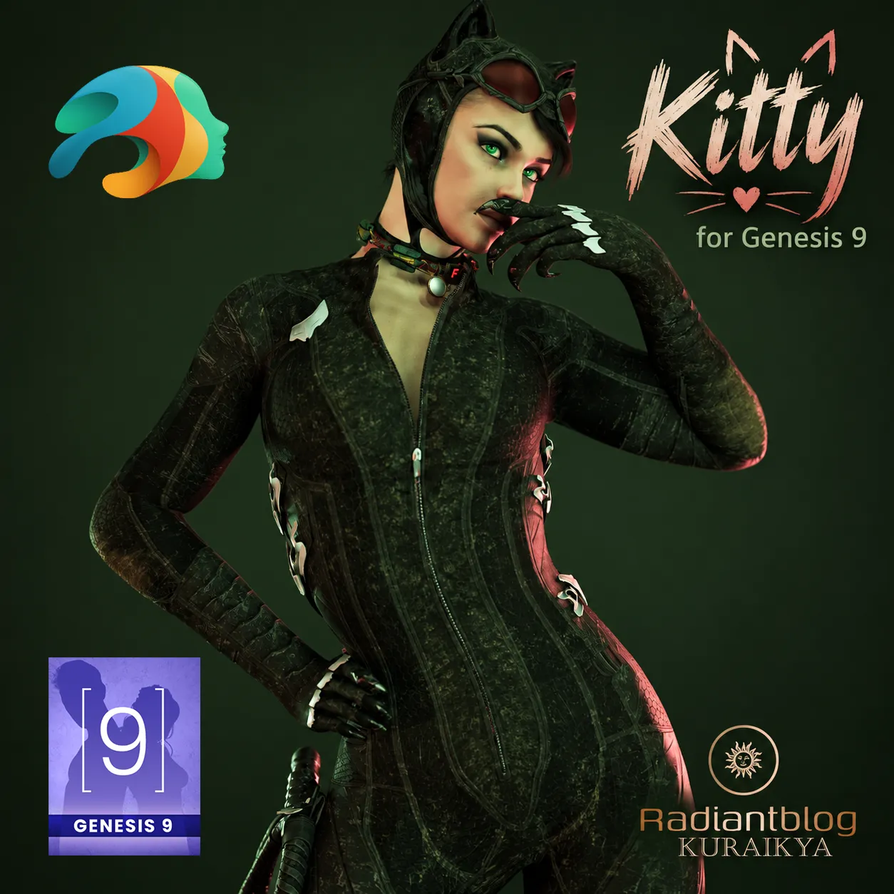 Kitty for Genesis 9 3D Model .c4d .max .obj .3ds .fbx .stl .blend 
