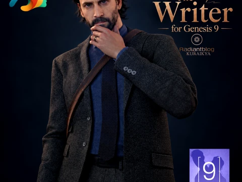 The Writer for Genesis 9 3D Model