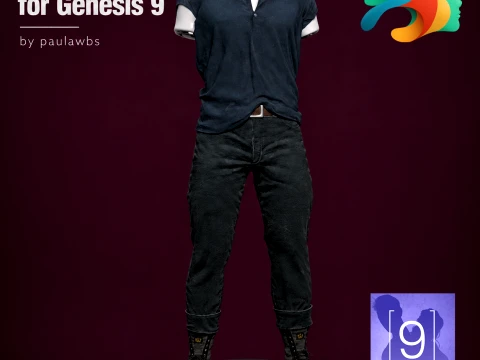 Utility Outfit for Genesis 9 3D Model