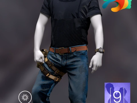 Cell Toon Uniform for Genesis 9 Genesis 9 Toon 3D Model