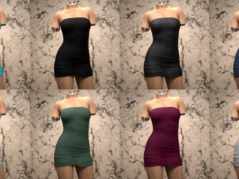 Stella Dress for Genesis 9 3D Model