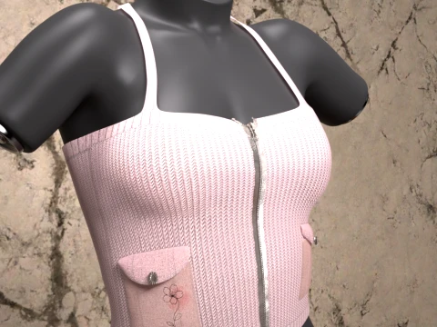 Rose Top Freebie for Genesis 9 3D Model