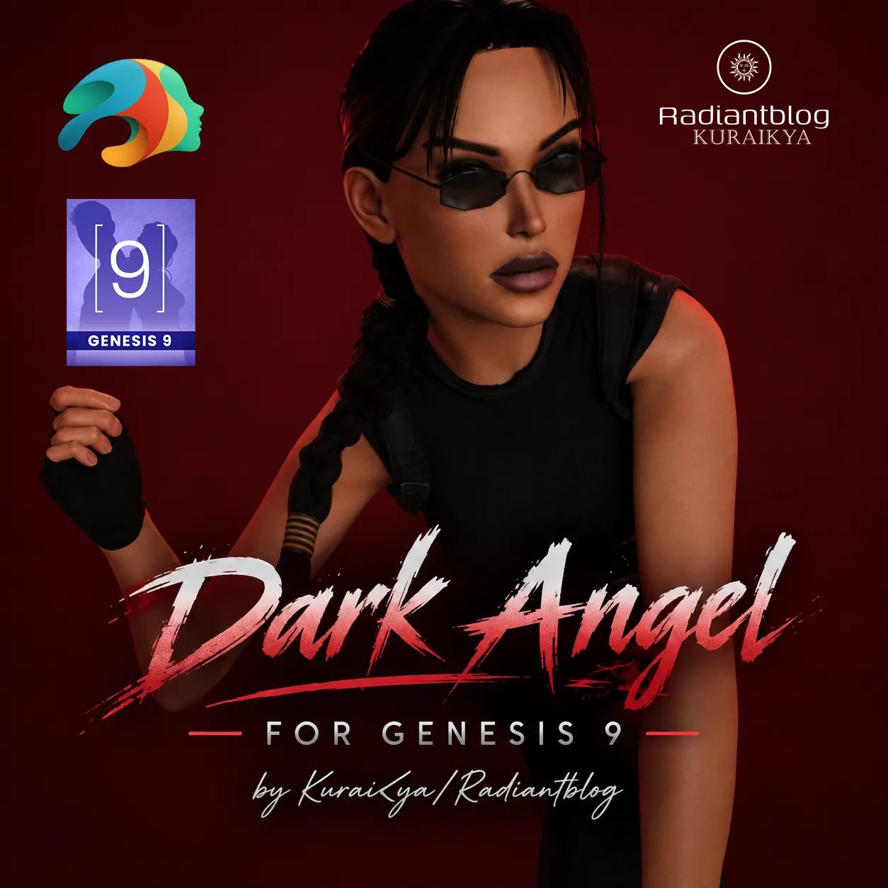 Dark Angel for Genesis 9 3D Model .c4d .max .obj .3ds .fbx .stl .blend 