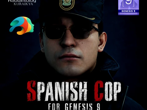 Spanish Cop for Genesis 9 3D Model