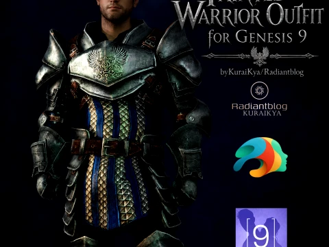 Tainted Warrior Outfit for Genesis 9 3D Model