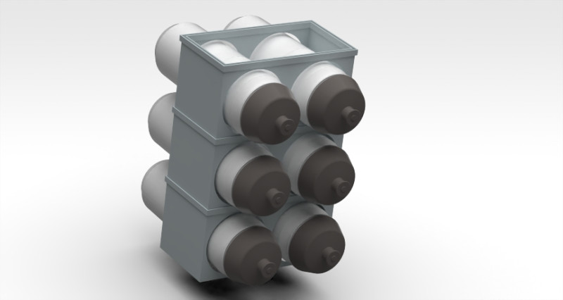 Stackable bidon storage system Model do druku 3D .c4d .max .obj .3ds .fbx .stl .blend 