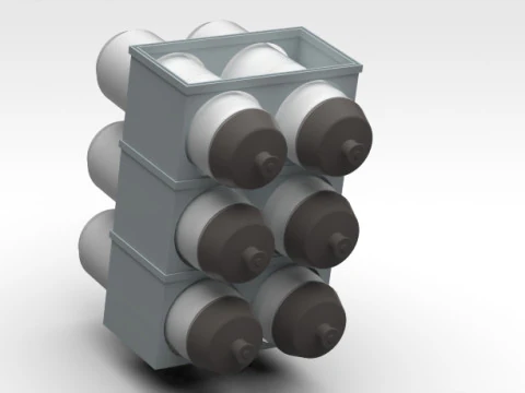 Sistema di stoccaggio bidon impilabile Modello di stampa 3D