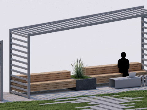 Pocket park 3D मॉडल