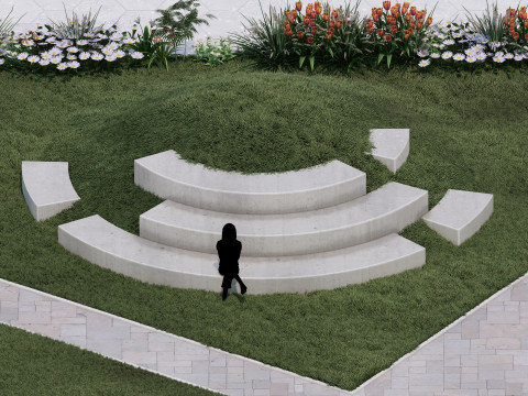 Pocket park 3D मॉडल