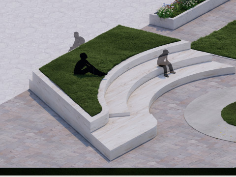 Pocket park 3D मॉडल