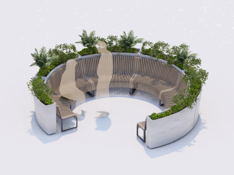 Pocket park 3D मॉडल