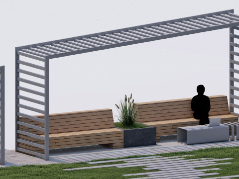 Pocket park 3D मॉडल