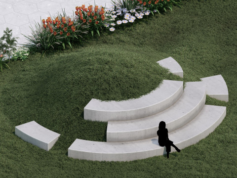 Pocket park 3D मॉडल