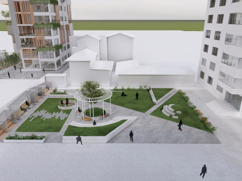 Pocket park 3D मॉडल