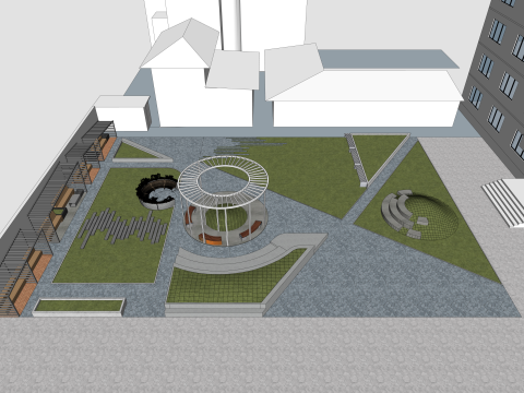 Pocket park 3D मॉडल