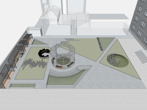 Pocket park 3D मॉडल