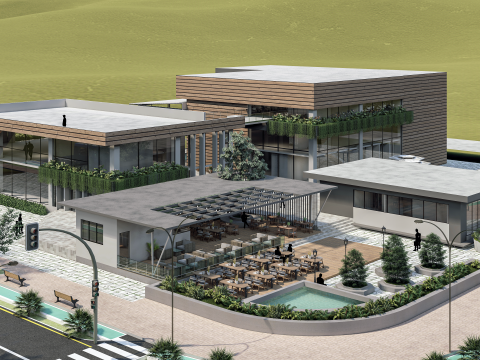 Modern Community center 3D Model