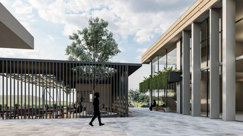Modern Community center 3D Model .c4d .max .obj .3ds .fbx .stl .blend