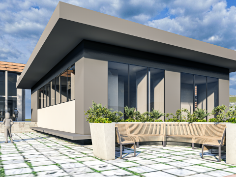 Modern Community center 3D Model