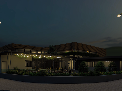 Modern Community center 3D Model