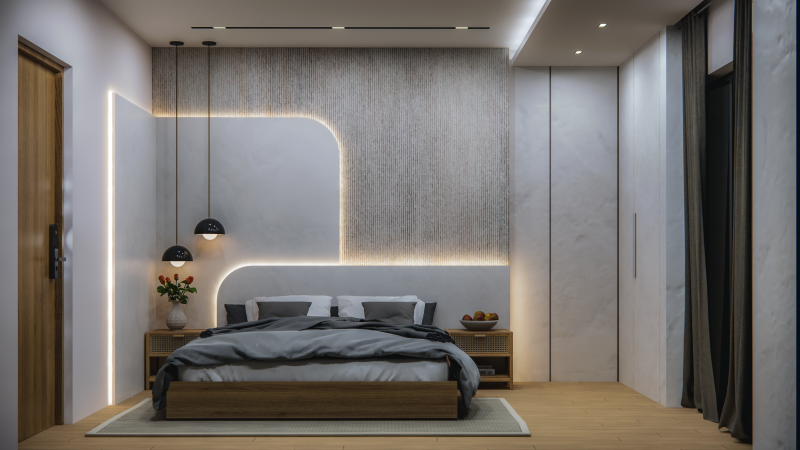 Modern Bedroom Interior Design 3D Model .c4d .max .obj .3ds .fbx .stl .blend