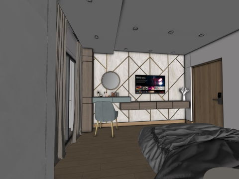Modern Bedroom 2 3D Модель