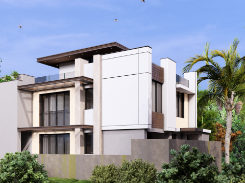 Modern Residence Exterior 3D Model