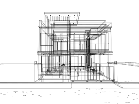 Modern Residence Exterior 3D Model