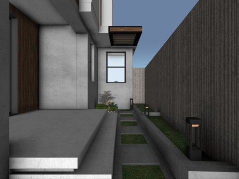 Modern Residence Exterior 3D Model