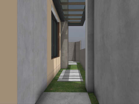 Modern Residence Exterior 3D Model