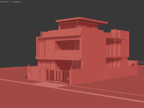 Modern Residence Exterior 3D Model