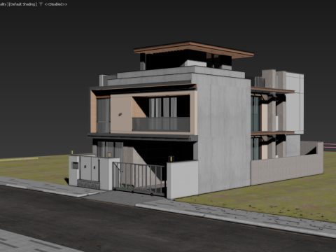 Modern Residence Exterior 3D Model