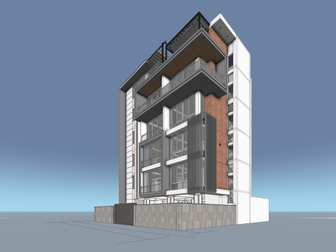 Apartment Building 3Dモデル