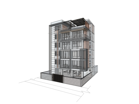 Apartment Building 3Dモデル
