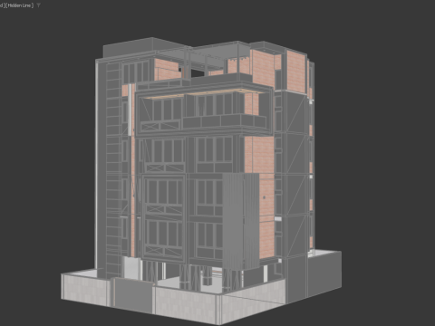 Apartment Building 3Dモデル