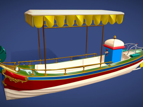 Daimler Marie Motor Boat - Museum Show Piece - Vintage Water Vehicle Low Poly 3D मॉडल