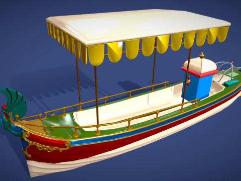 Daimler Marie Motor Boat - Museum Show Piece - Vintage Water Vehicle Low Poly 3D Model