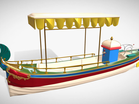 Daimler Marie Motor Boat - Museum Show Piece - Vintage Water Vehicle Low Poly 3D Model