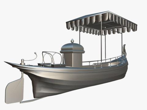 Daimler Marie Motor Boat - Museum Show Piece - Vintage Water Vehicle Low Poly 3D Model