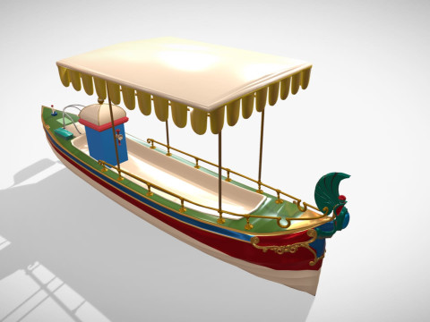 Daimler Marie Motor Boat - Museum Show Piece - Vintage Water Vehicle Low Poly 3D Model