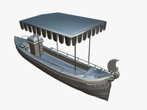 Daimler Marie Motor Boat - Museum Show Piece - Vintage Water Vehicle Low Poly 3D Model